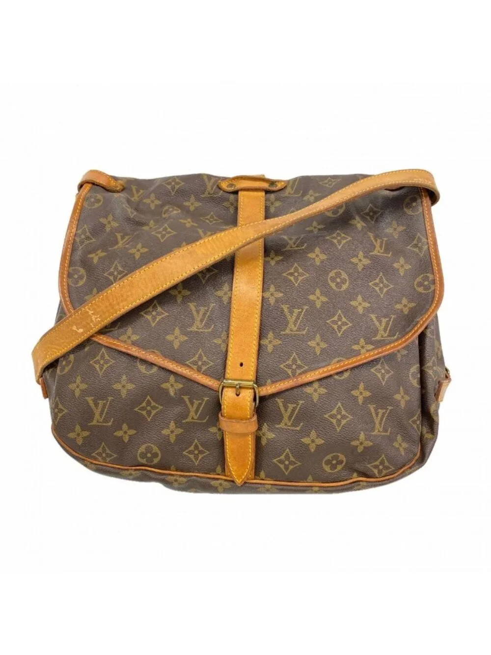 Louis Vuitton Shoulder Bag Monogram Saumur 35 Brown